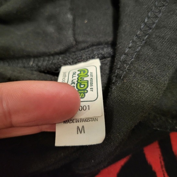 Six Flags Fright Frest Mens M Medium Insane Killer Clown Black Sweatshirt Hoodie - Picture 7 of 16